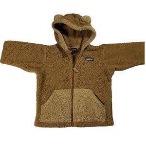 Patagonia Kids Teddy Fleece Jacket in Brown